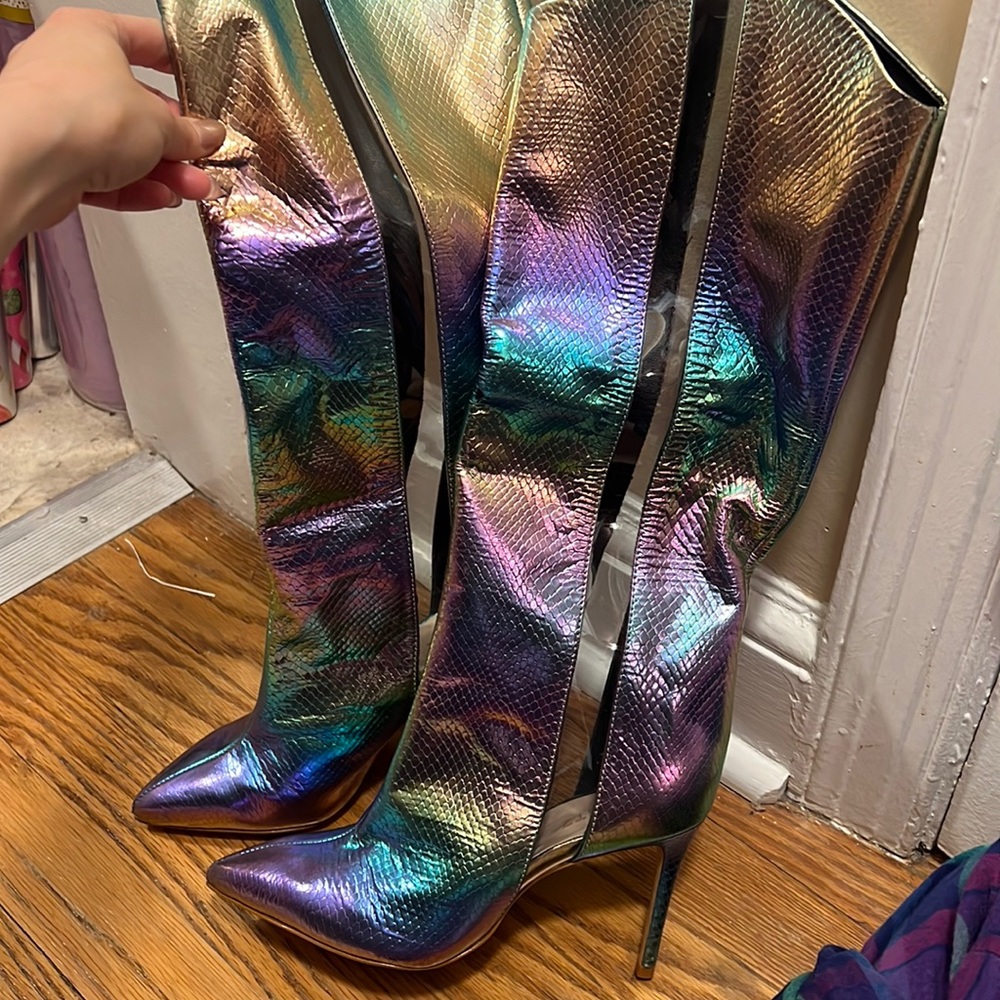 Brand new Schutz Rainbow Stilettos Western…size 6.5